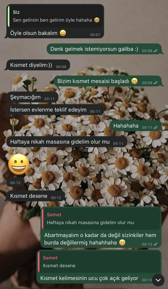 Flörtünüz sizinle böyle konuşup ortadan kaybolsa ne düşünürsünüz?