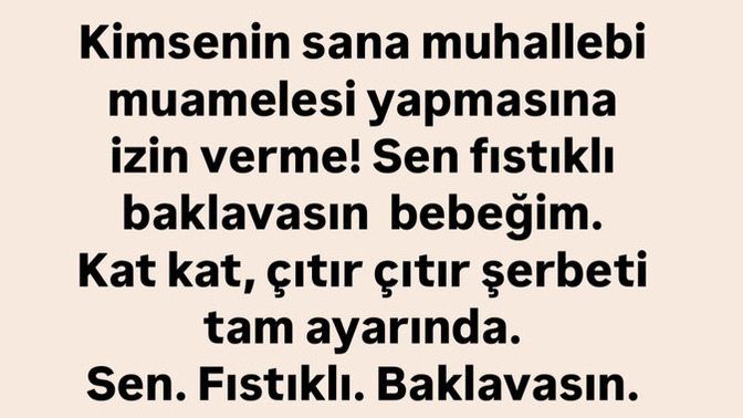 Sizden bir tatlı olsa hangi tatlı olurdu?