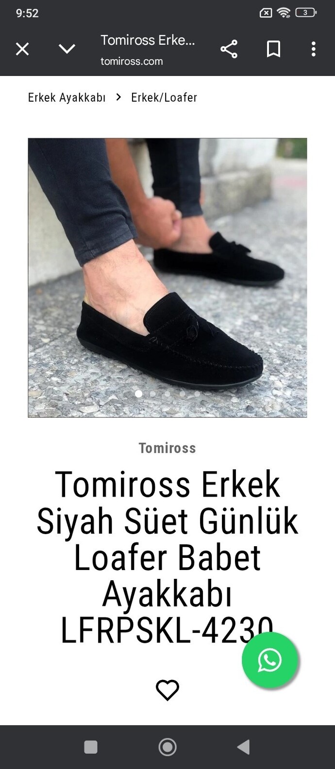 Babet ayakkabı giyen erkek?