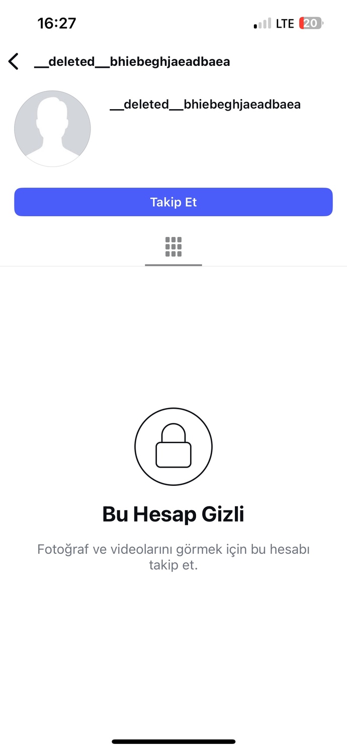 İnstagramda hesap adı deleterandom şeklindeyse kapatmışmı oluyor?