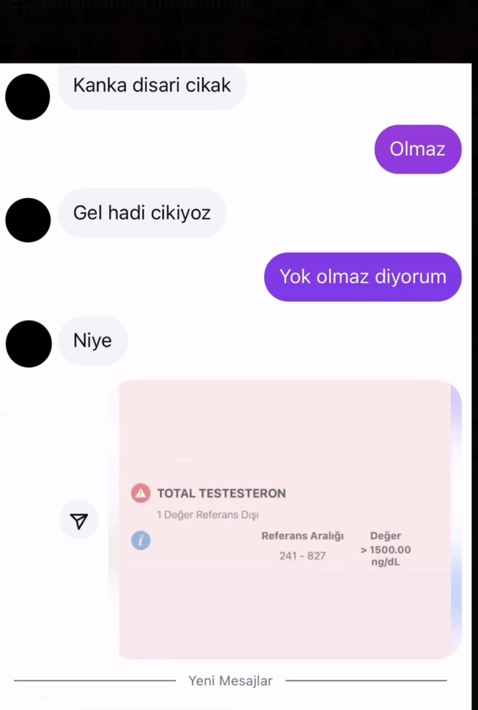 Size bu test sonucumu atsam görselden sonraki cevabınız ne olurdu?