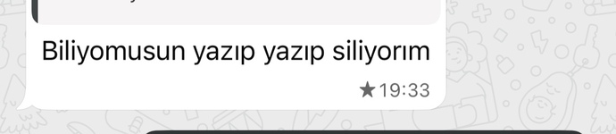 En son yıldızladığınız mesaj neydi?