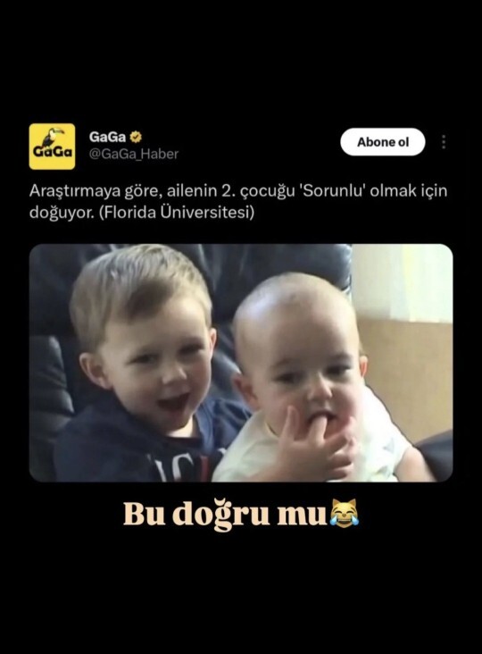 Evin kaçıncı çoçuğusunuz?