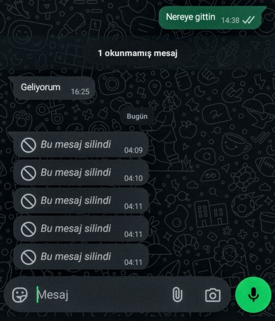 Mesaj yazıp yazıp silme huyunuz var mı?