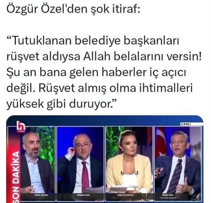Özgür özel den itiraf?