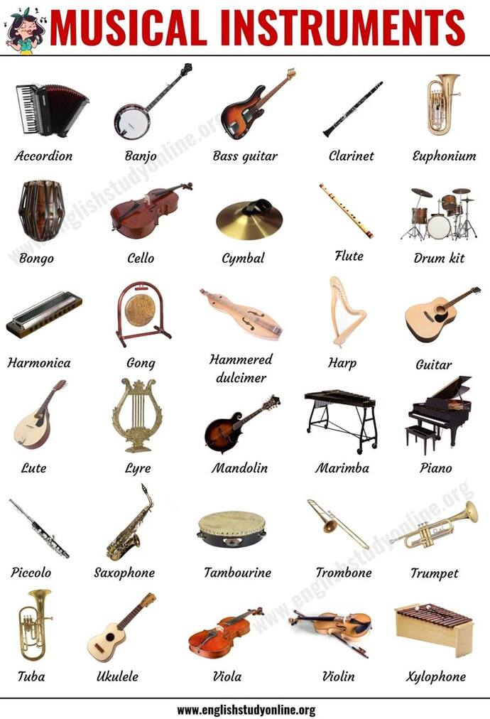 Hangi müzik aletini çalmayı öğrenmek isterdin? Ya da hangi müzik aletini çalmayı biliyorsun?