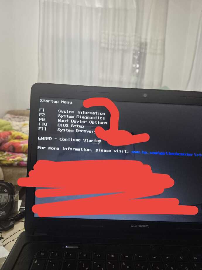 Bilgisayarım açılmıyordu esc yaptım bu menü cıktı neye basim acil bakar mısınız?