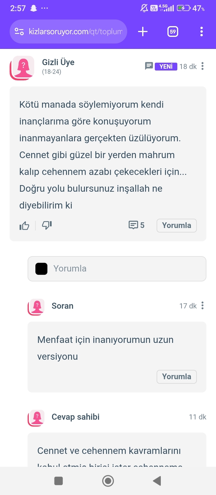 Bi insan neden karşısındaki insan cevap veremesin diye engeller ki?