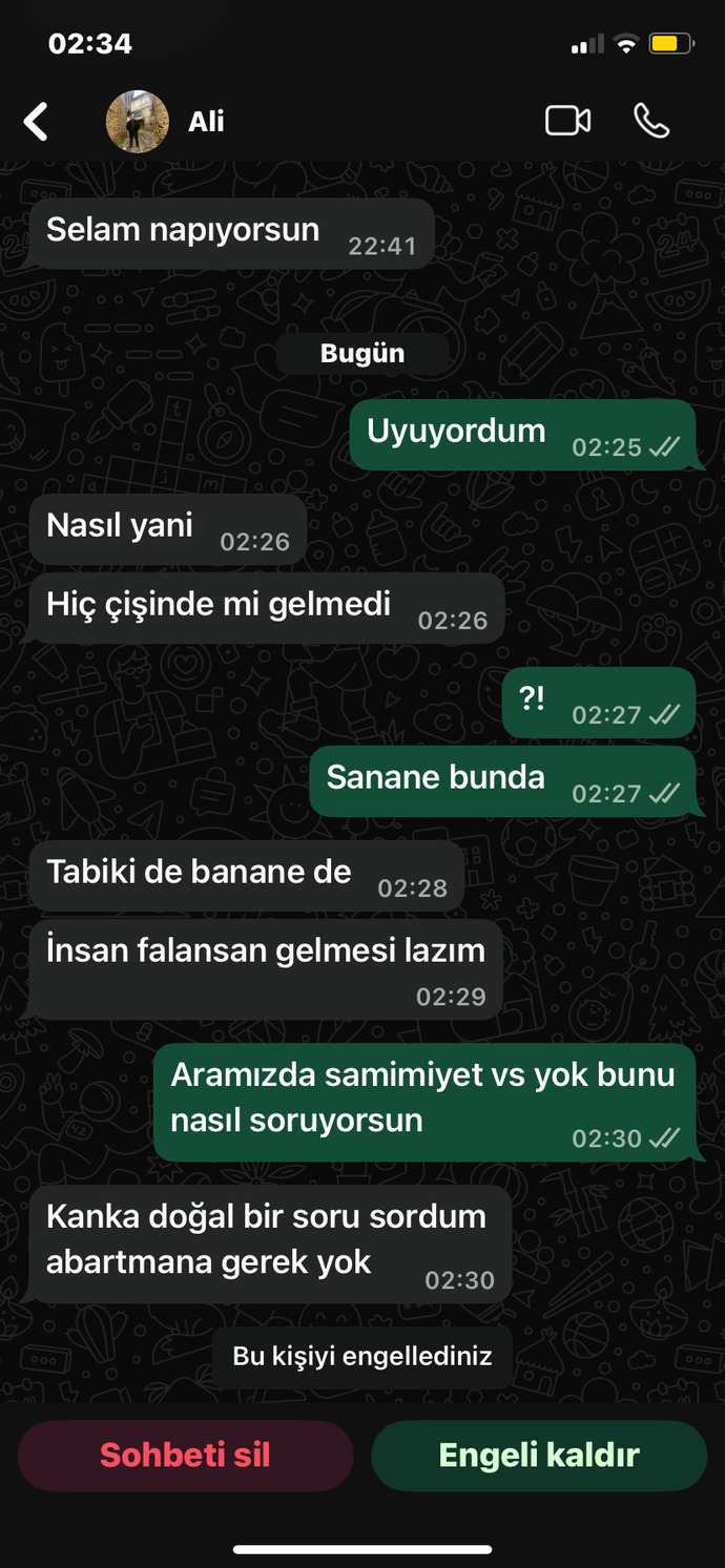 Arkadaşlar yaptığım iş başvurusundaki adam şaka mı?