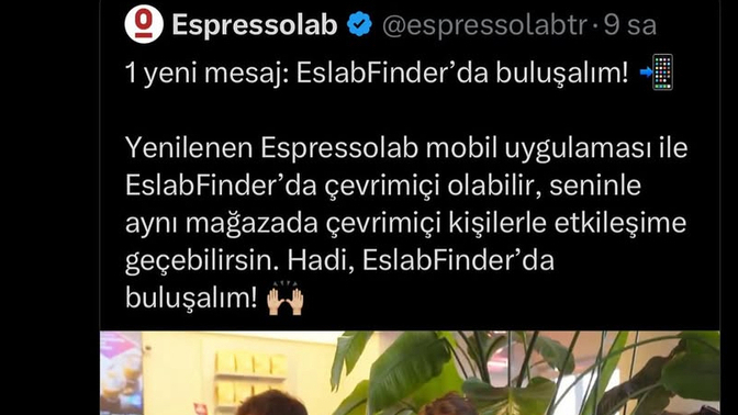 Espressolab yeni uygulamasını gördünüz mü?