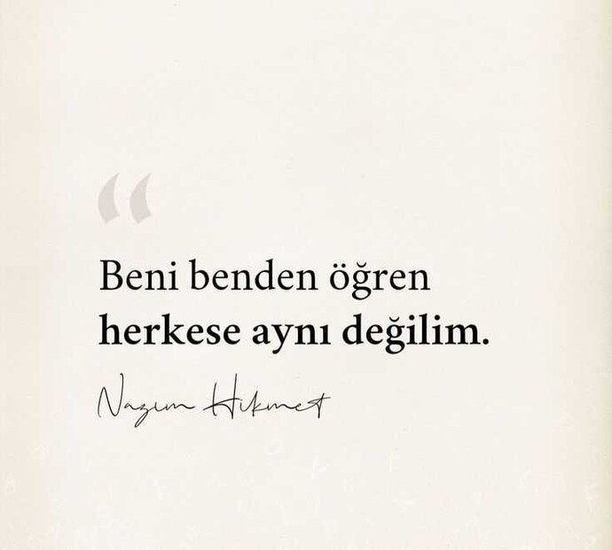 Herkese aynı mı davranırsın?