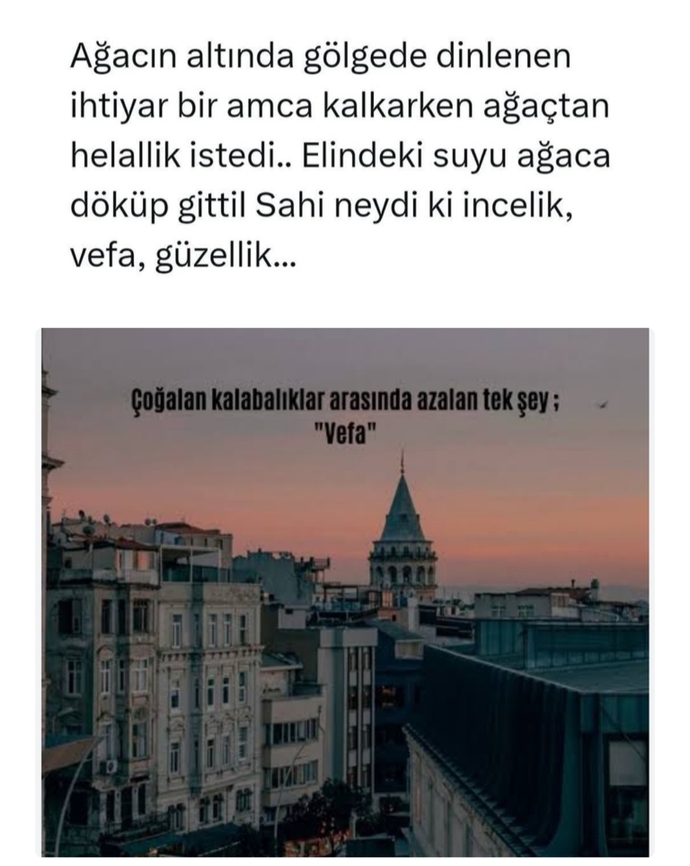 Sahi neydi vefa, vefa lımıyız?