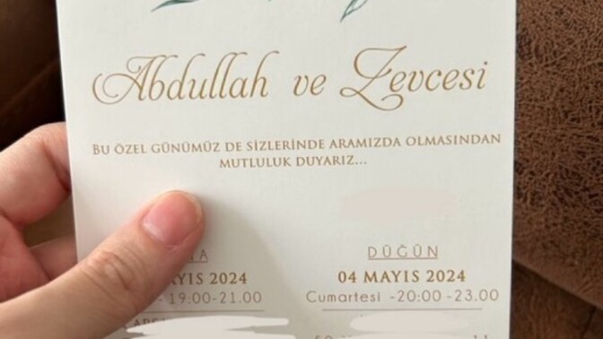 Böyle bir düğün davetiyesini kabul eder miydiniz?