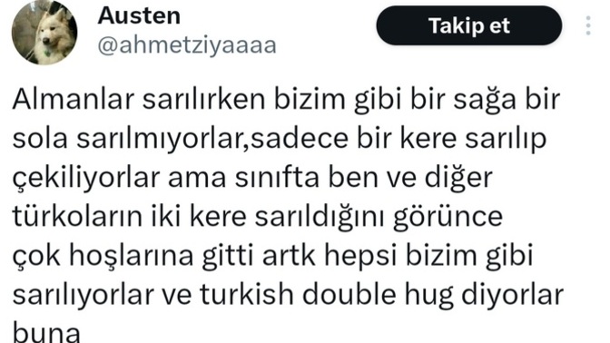 Eger size sarilsaydim, iki kere mi sarilirdim uc kere mi soyleyeyim mi?