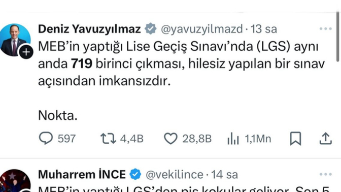 Lgs sınavında hile yapıldı iddiası! Son yılların en zor sınavında 719 tane full çeken oldu. Sizce hile yapıldı mı?