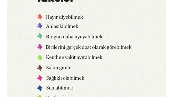 Hayattaki gerçek lüksleriniz nelerdir?