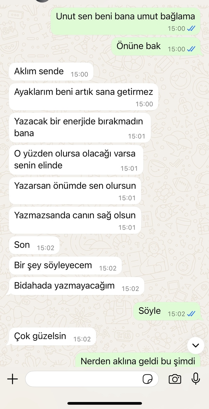 3. görüşmede öpmek istedi ayrıldım böyle konuşuyor sizce haksızmıyım?