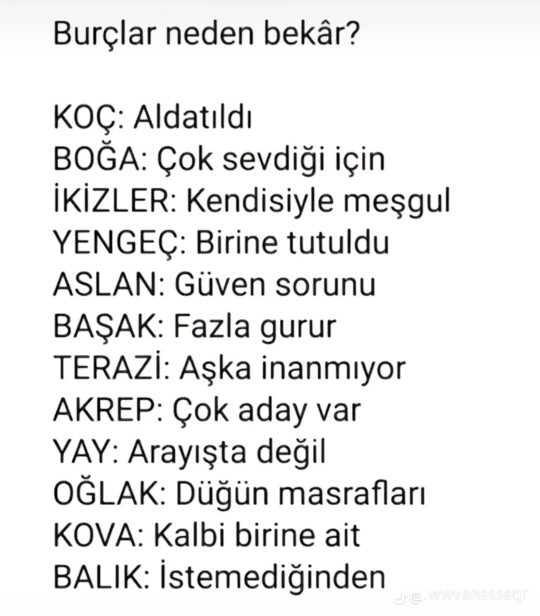 Burçlar neden bekar?