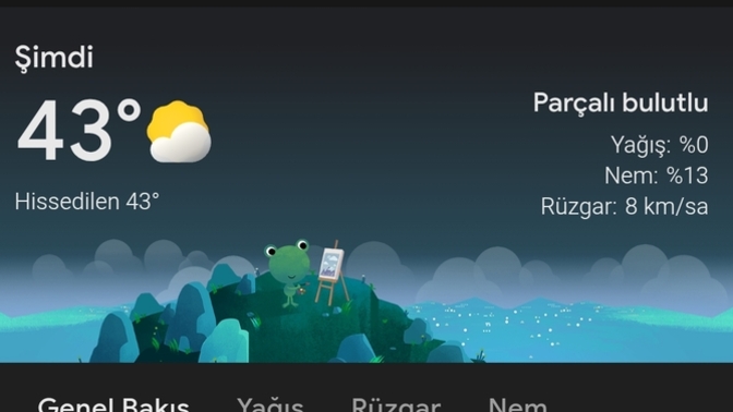 Bulunduğunuz konumda hava kaç derece?