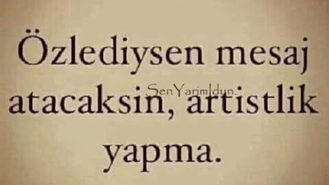 Özleyince "Özledim " diye mesaj atıyormusunuz?