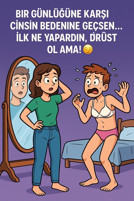 Bir günlüğüne karşı cinsin bedenine geçsen.. İlk ne yapardın?