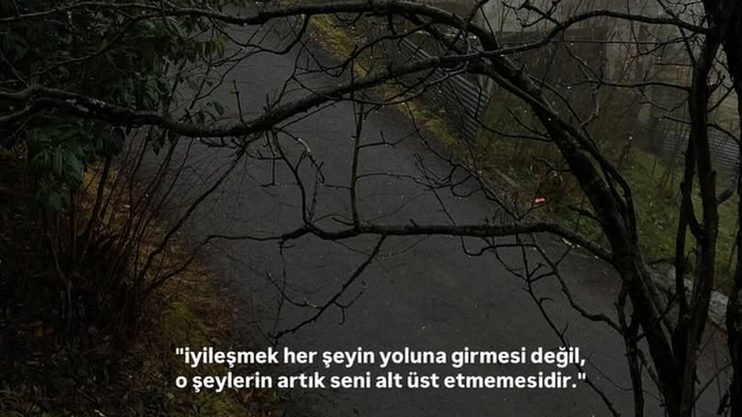 İyileşmek, her şeyin yoluna girmesi midir yoksa o şeyin seni artık yerle bir etmemesi mi?