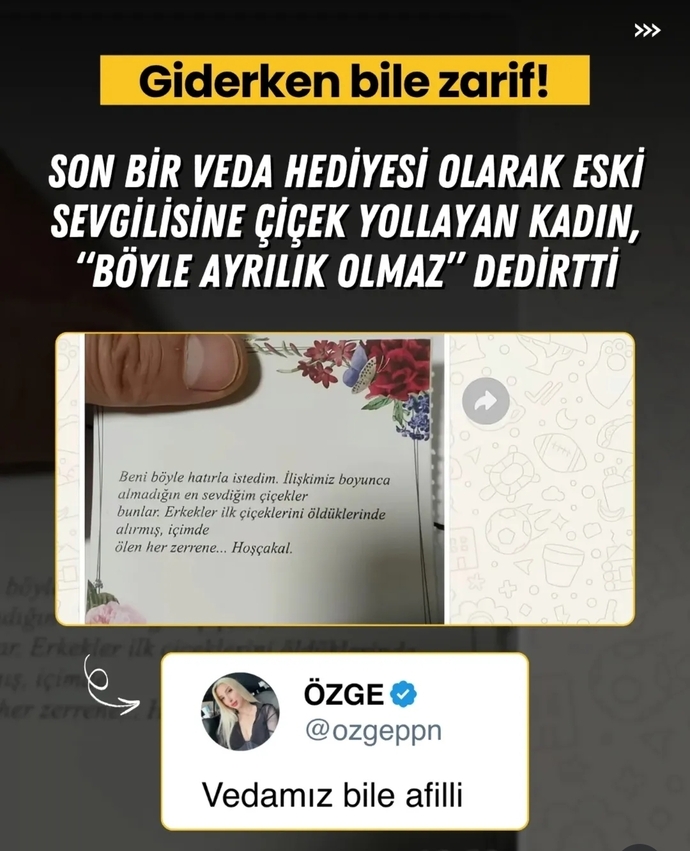 Ayrılık hediyesi olur mu?