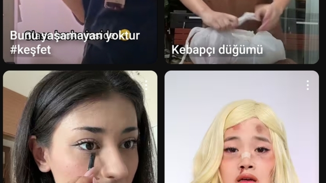 YouTube'a girdiniz. Anasayfanızda ilk şu 4 shorts videosu çıktı. Hangisini izlerdiniz?