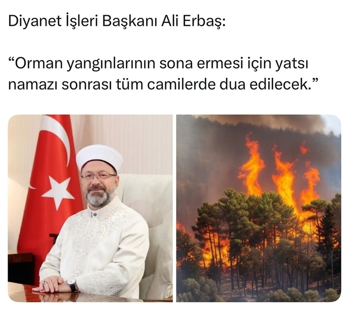 Yangınlar dua ile mi söner yoksa yangın söndürme uçakları ile mi?
