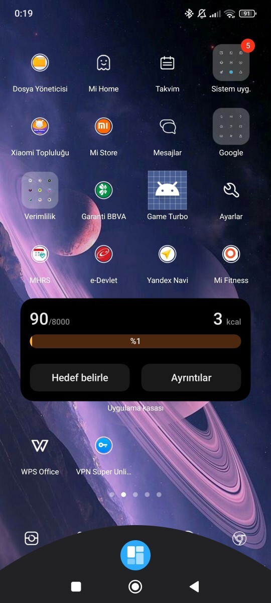 Müzik dinleyeceğim uygulamayı ana ekranda bulamıyorum?