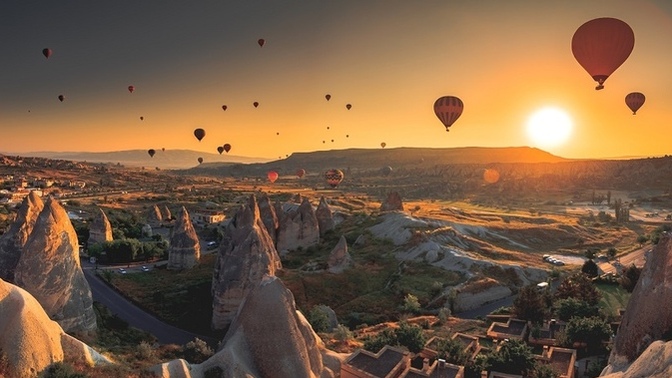 Kapadokya'da balonlara bindin mi?