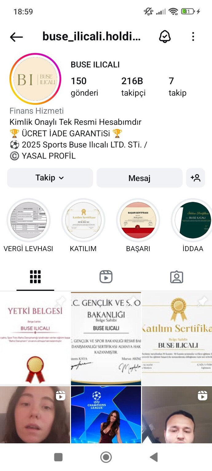İnstagram da bahis kupon hesapları oynayan var mı?