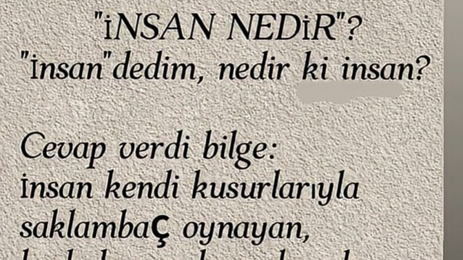 İnsan nedir sizce?