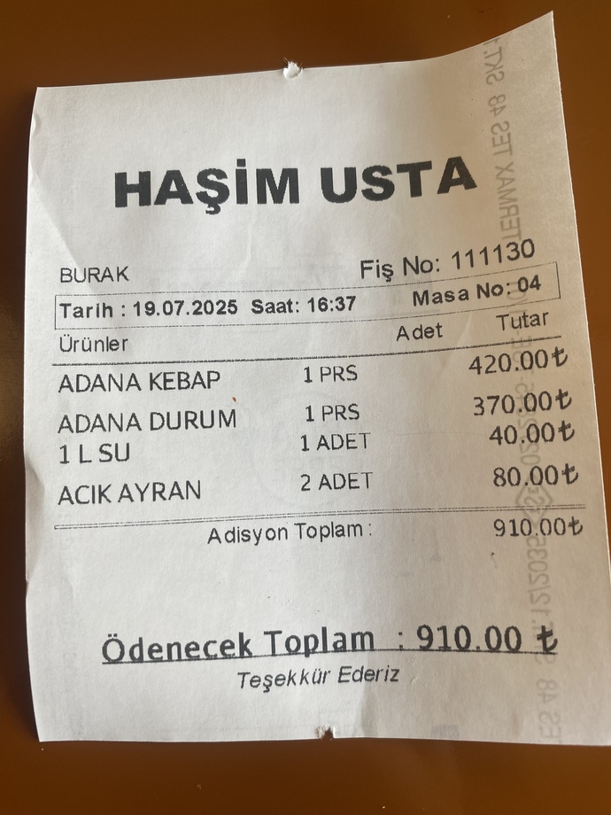 Haşim Ustada kebap fiyatları nasıl sizce?