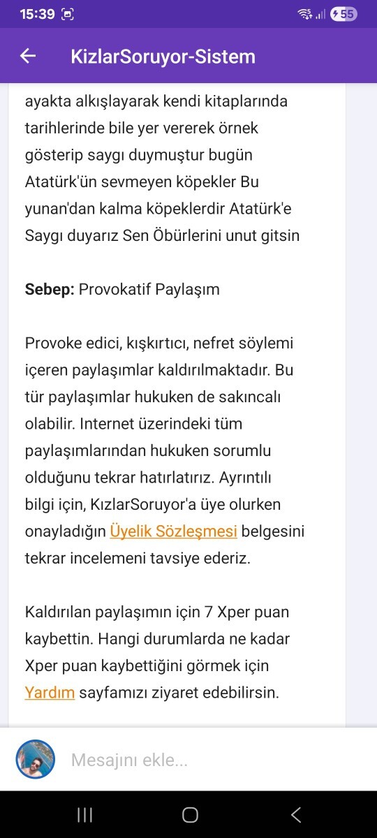 Bu sitede Atatürk e hakaret ettiren bir gurup var siz de denk geldiniz mi?