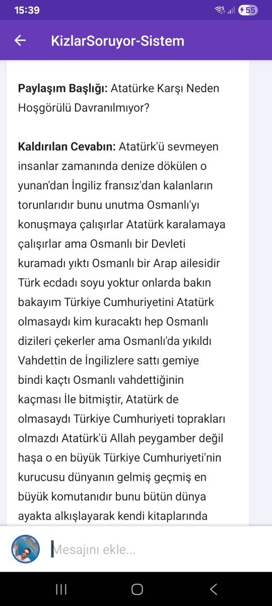 Bu sitede Atatürk e hakaret ettiren bir gurup var siz de denk geldiniz mi?