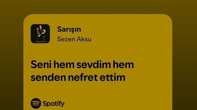 Bir şarkı sözü paylaşır mısın?