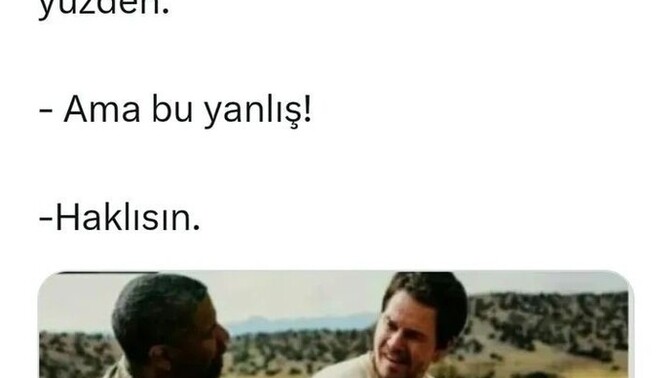 "HAKLISIN " diyormusunuz konuyu uzatmamak adına?