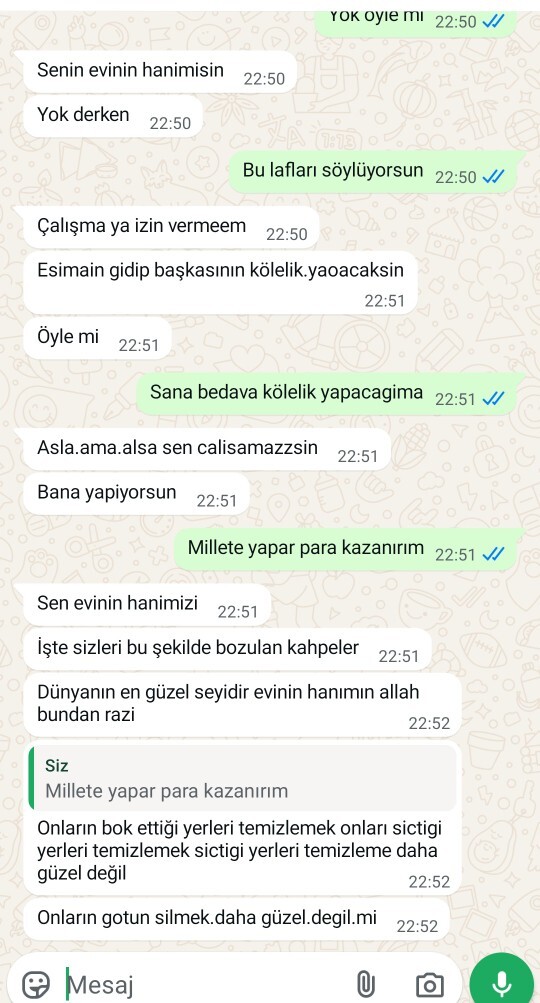 Çalışmak istiyorum dediğimde kocamın verdiği tepki?