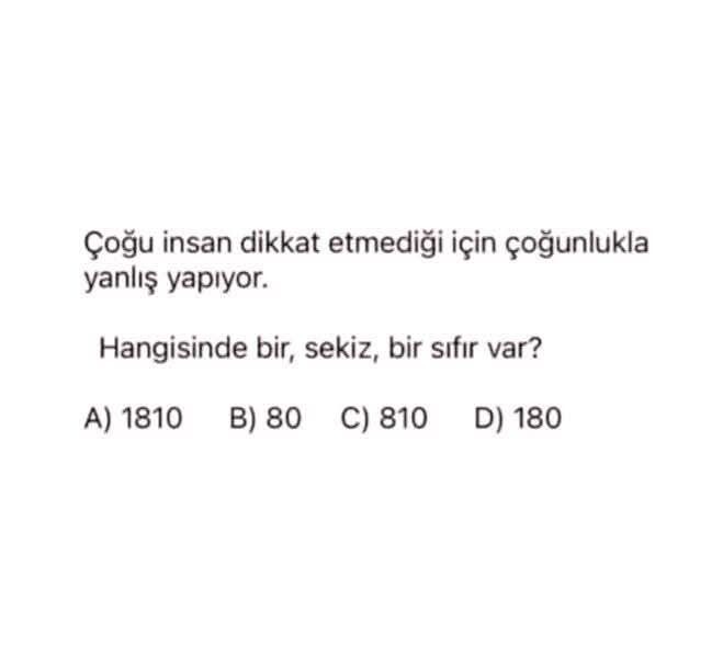 Sizce doğru cevap hangisi?