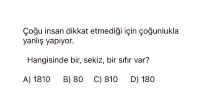 Sizce doğru cevap hangisi?