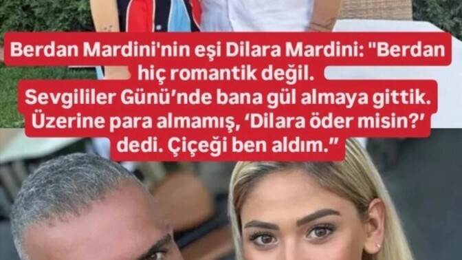 Berdan Mardini, Sevgililer Gününde çiçek alırken parasını eşinden istemiş. Böyle romantizm olur mu?