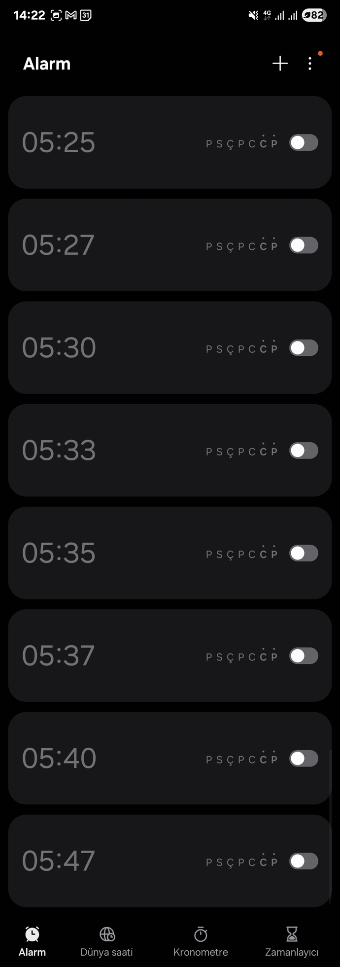 Sabah alarmlarını kaç dakikada bir erteliyorsun?
