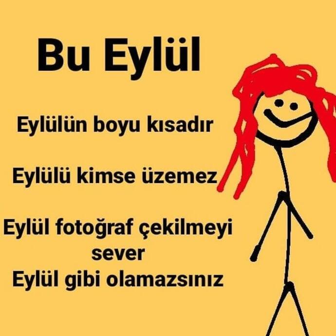 Bu Eylül ben oluyrum heralde zjsjskks😂