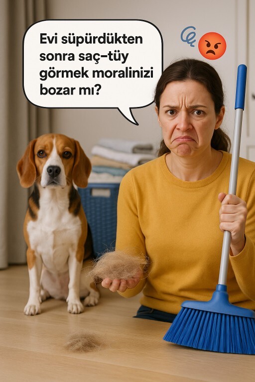 Evi süpürdükten sonra saç-tüy görmek moralinizi bozar mı 🐶🧺?