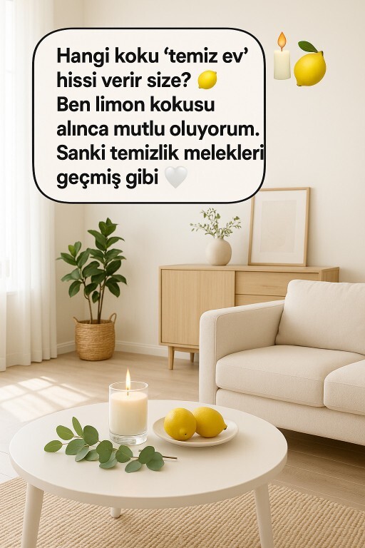Hangi koku temiz ev hissi verir size🕯️🍋?