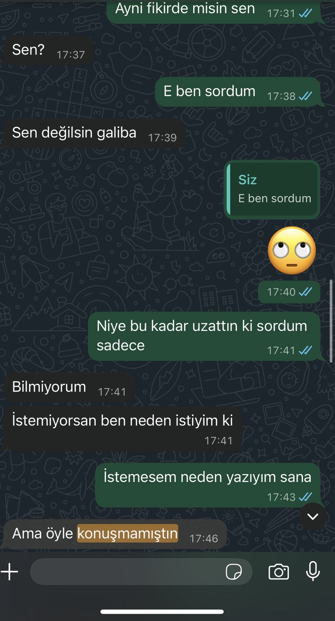 Sizce eski sevgilim görüşmeye istekli mi?