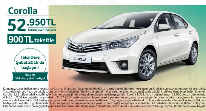 Toyota Corolla Kampanyası