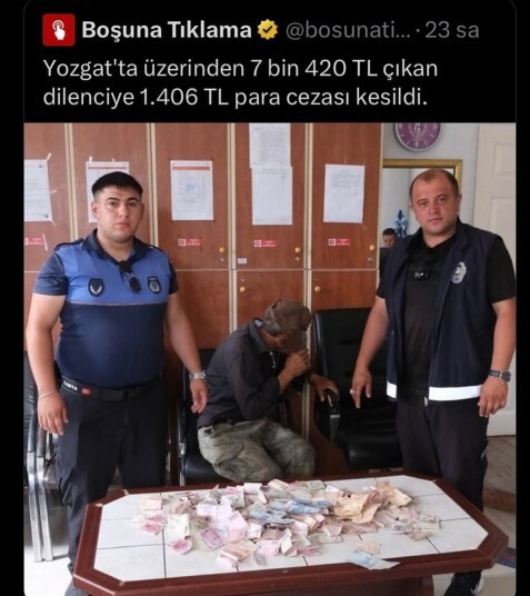 Dilenciye para verir misiniz?