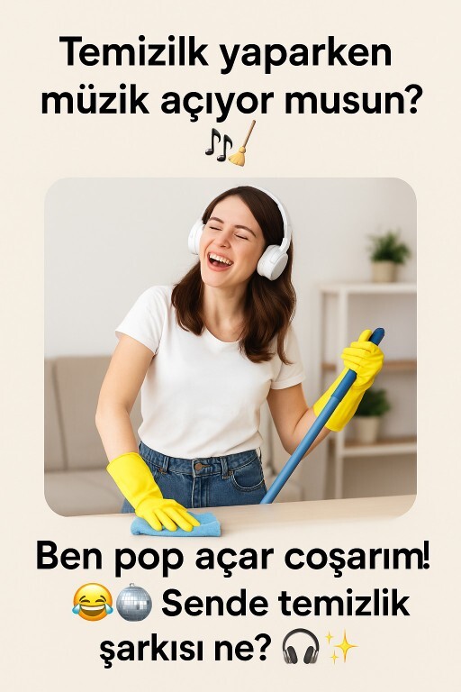Evinde temizlik yaparken müzik açıyor musun 🎶🧹?